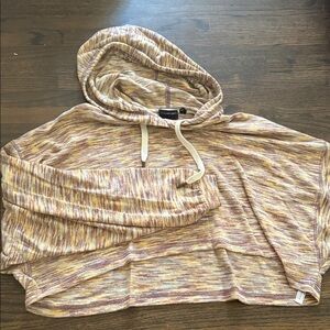 Urban Outfitters Marled Yellow & Purple Hooded Pullover